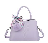 Gallantry, Borsa da donna effetto serpente con foulard e pompon decorativo