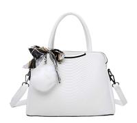 Gallantry, Borsa da donna effetto serpente con foulard e pompon decorativo