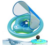 Galleggiante Baby | Galleggiante da Nuoto per Bambini con Cappa,Ciambella Gonfiabile con Protezione Solare, Giocattoli d'Acqua per Bambini Piccoli per Giochi Estivi all'Aperto, Spiaggia, Viaggio e