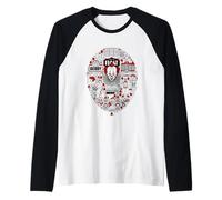 Galleggiante Creepy Clown Horror Balloon Art Maglia con Maniche Raglan