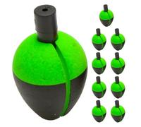 Galleggiante da pesca leggero per acqua dolce Certo, ecco un titolo del prodotto per l'elenco 10 pezzi Ovale Eva Bobber Set di bobber per acqua salata verde carpa S