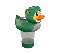 Galleggiante dosatore galleggiante con dinosauro Design Energia solare & Illuminazione automatica Piscina Clorer per Hot Tub Spa Sera PVC Cloro, galleggiante da 1 pollice