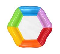 Galleggiante Esagonale - Corpo Geometrico Della Zattera, Base Vibrante Multi-colore, Camera D'aria Sicura Riempita D'aria, Telo Da Viaggio Portatile | Materasso Per Il Libero Acquatico Che
