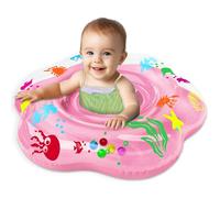 Galleggiante extra large da 65 cm, con doppio airbag e sedile di sicurezza, galleggiante gonfiabile ad anello per bambini da 6 a 36 mesi, diametro migliorato migliora la stabilità in piscina/vasca da