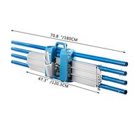 Galleggiante for cemento 1200x200mm / 1200x300mm Finitura Bull Float con 4 manici arrotondati Strumenti for la costruzione di muri a secco Spatola for cemento(Blue 1200x200mm)