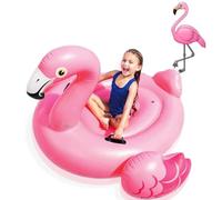 Galleggiante gonfiabile gigante a forma di fenicottero per adulti e bambini, in adorabile colore rosa, materasso da piscina ad aria cavalcabile, galleggiante per piscina con fenicotteri.
