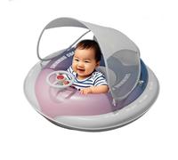 Galleggiante Gonfiabile Per Bambini,Galleggiante Gonfiabile con Ombrellone - Seggiolino Portatile Sicuro Con Trombetta Sonora
