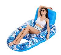 Galleggiante gonfiabile per sedia a sdraio, poltrona da piscina, galleggiante, galleggiante gonfiabile con portabevande - Ginnastica ad acqua sdraiata, multifunzionale
