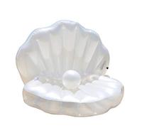 TiSkying Galleggiante Gonfiabile Piscina Conchiglia, Letto Galleggiante Piscina Guscio Di Vongola Gigante con Palla Di Perle Summer Beach Party Strumento Di Nuoto Galleggiante per Adulti