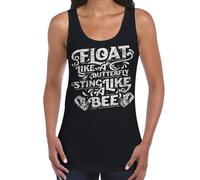 Galleggiante Like A Farfalla Sting Ape Boxe Donna Canotta Maglia - Ali