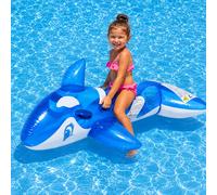 Galleggiante Orca gonfiabile balena 135x73x60 cm con 2 maniglie per bambini
