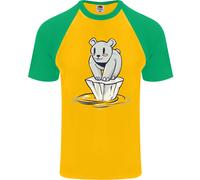 Galleggiante Orso Polare Ambiente Climate Change DA UOMO S/S Baseball T-Shirt