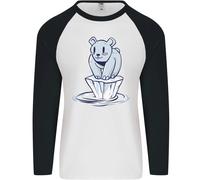 Galleggiante Orso Polare Ambiente Climate Change Uomo L/S Baseball T-Shirt