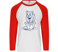 Galleggiante Orso Polare Ambiente Climate Change Uomo L/S Baseball T-Shirt