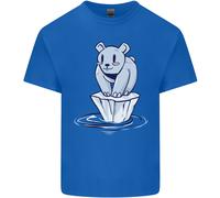 Galleggiante Orso Polare Climate Change Ambiente Uomo Cotone T-Shirt