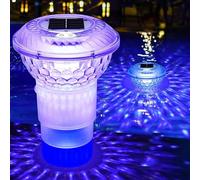 Galleggiante per cloro per piscina con prese d'aria regolabili, design facile da aprire, durevole per piscine, vasche idromassaggio e spa, adatto per tablet da 1 e 3 pollici, pulsante di controllo