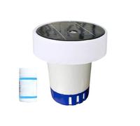 Galleggiante per compresse di cloro - Dispenser di cloro galleggiante solare, supporto per compresse per laghetto, supporto facile da aprire, accessori per la pulizia, cloratore regolabile per spa