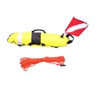 Galleggiante per pesca subacquea, boa con bandiera ARA, bandiera gonfiabile, galleggiante gonfiabile per immersioni subacquee (giallo)