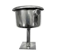 Galleggiante per piscina in acciaio inossidabile con strumento di montaggio rinforzato a parete con design a tazza