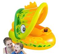 Galleggiante Per Piscina Per Bambini Piccoli | Galleggiante Con Tendalino Per Nuoto | Attrezzatura Gioco Acquatico Estivo Gonfiabile Per Bambini 1-5 Anni Maschi Femmine