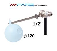 Galleggiante per serbatoio con sede inox FARG 1/2" asta piatta completo di sfera