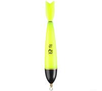 Galleggiante Pesca ABS Giallo Fluorescente 14.5cm Galleggiante | Visibilità notturna eccellente, luce propria , ideale pesca rock, osservazione chiara(14.5 Cm, 15g Weight)