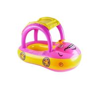 Galleggiante Piscina per Bambini, Ciambella Per Piscina Per Bimbi, Giocattolo Gonfiabile Con Tettuccio Protezione Solare Forma Auto E Ruota Per Spiaggia Estate Lago