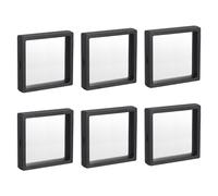 Galleggiante Sottile Pellicola Display Box 11cm x 11cm x 2cm Nero 10pz