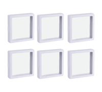 Galleggiante Sottile Pellicola Display Box 7cm x 7cm x 2cm Bianco 20pz