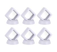 Galleggiante Sottile Pellicola Display Box con Base 5cm x 5cm x 2cm Bianco 20pz