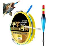 Galleggianti da,Lenza 7,9 m e Set di Segnalatori Galleggianti,Bobber da a Cambio Colore Automatico | per Trota Pesce Gatto Acqua Salata Lago Stagno Torrente Barca Surf Outdoor