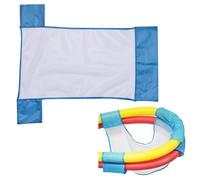 Galleggianti per piscina, 1 sedia galleggiante per piscina, noodles per galleggiare, borsa per sedia con design a doppia porta, amaca con sedile in rete per l'uso con 2 noodles da nuoto