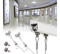 Galleria del Sistema di Sospensione della Guida per pentola Galleria Trana a Sospensione Doppia, Kit di mostre Completa con Tappi terminali, Binario Personalizzabile con 3 5 6 8 Cavi in Acciaio Lungo