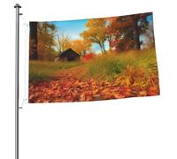 Gallery For Fall Flag - Bandiera da giardino con stampa su entrambi i lati, 6 x 0,9 m, per esterni, per vacanze, con occhielli, sfondo fotografico, per interni ed esterni