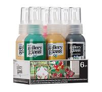 Gallery Glass, Kit di pittura floreale per vetro, per arti e mestieri fai da te, perfetto per principianti e artisti, 1 pezzo (confezione da 6)