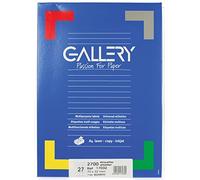 Gallery Labels 70 x 32 mm 100 Sheets Bianco 2700pezzo(i) - Etichetta autoadesiva Bianca, A4, 70 mm, 32 mm, 216 x 306 x 20 mm, 2700 Pezzo()