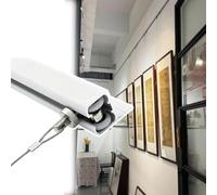 Gallery Ture Sistema di binari sospesi for montaggio a soffitto/parete in alluminio con 2 fili e ganci, for mostre d'arte, decorazioni for la casa e spazi creativi(Wall Mount,1.5m rail+3m Wire)