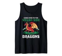 Galles Drago Galles Bandiera Welsh Side Fantasy Humor Canotta