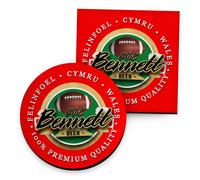 Galles Rugby Union Bennett - Bevande Sottobicchiere - Cerchio O Quadrato