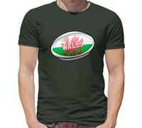 Gallese Bandiera Pallone da Rugby - T-Shirt - Draghi League Union Ventaglio