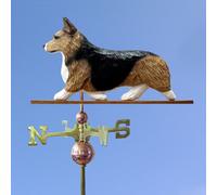 Gallese Corgi Pembroke Intagliato a Mano Dipinto Basswood Cane Banderuola Sable