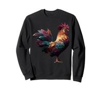 Galletto Arte Pollame Arte Animali Amanti Fattoria Pollo Felpa