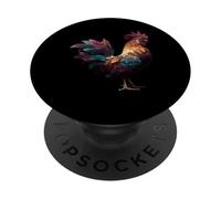Galletto Arte Pollame Arte Animali Amanti Fattoria Pollo PopSockets PopGrip Adesivo