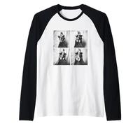 Galli divertenti con occhiali da sole Animali da Fattoria Maglia con Maniche Raglan
