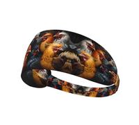 Galli vestiti in molti colori elastici antiscivolo traspiranti fasce per capelli per donne e uomini, allenamento per palestra, corsa, yoga, tennis