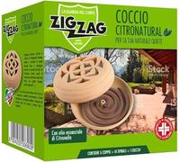 GALLIK Zig Zag Kit Coccio Spirotto alla Citronella - Diffusore in Terracotta con 10 Spirali Insetticide per Esterno, Protezione Anti Zanzare fino a 8 Ore, Ideale per Giardino, Terrazzo e Campeggio