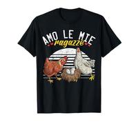 Gallina Animale Cuore Regalo Amo Le Mie Ragazze Pollo Maglietta