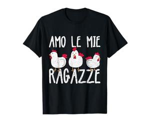Gallina Animale Uccello Cuore Amo Le Mie Ragazze Pollo Maglietta