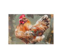 Gallina Pittura A Olio Pavimento Puzzle Piecing Jigsaw Puzzle Brain Teasing Divertente e Perfetto Wall Art Divertente Giochi Cervello Perfetto per Notti di Gioco Puzzle per Adulti 1000 Piecing