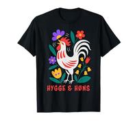 Galline da Cortile Hygge Folk Art Gallo Maglietta